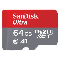 SanDisk（闪迪）Ultra 64G A1级至尊高速移动microSDXC UHS-I存储卡 读取100MB/S（667X）TF卡手机卡、行车记录仪专用
